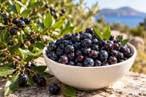 Bacche di mirto Ciotola di bacche di mirto: proprietà benefiche del mirto per la salute